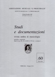 La rivista "STUDI  E DOCUMENTAZIONI" N. 60  - COPERTINA